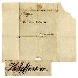 Presidential & Political Memorabilia & Autographs Thomas Jefferson Signed Free Frank -- Envelope