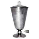 Olympics Memorabilia 1936 Olympic Silver Trophy Given at the ''Sternfahrt'' Motorsports Rally 1936