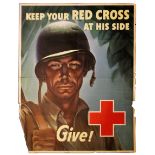 Art, Art Autographs, Comic Art & Photography WWII Red Cross Poster by Artist John Franklin