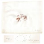 Rock n Roll & Pop Music John Lennon Signed ''Bag One'' Print -- Number 150 Out of 300 -- With COA
