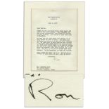 Presidential & Political Memorabilia & Autographs President Ronald Reagan 1987 Letter Signed With