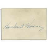 Presidential & Political Memorabilia & Autographs Herbert Hoover Signature President Herbert