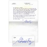 World War I & II German Admiral Karl Donitz Typed Letter Signed -- Hitler's Successor Karl Donitz