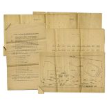 World War I & II WWII Japanese Surrender Ceremony Document From the USS Missouri -- With Diagrams