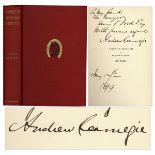 Business & Philanthropy Andrew Carnegie Signed Copy of ''An American Four-in-Hand in Britain'' --