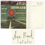 Literary, Rare Books & Authors Autographs Ayn Rand Signed First Edition of ''Atlas Shrugged'' Ayn