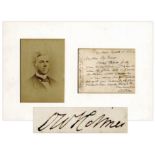 Literary, Rare Books & Authors Autographs Oliver Wendell Holmes Sr. Autograph Letter Signed -- ''