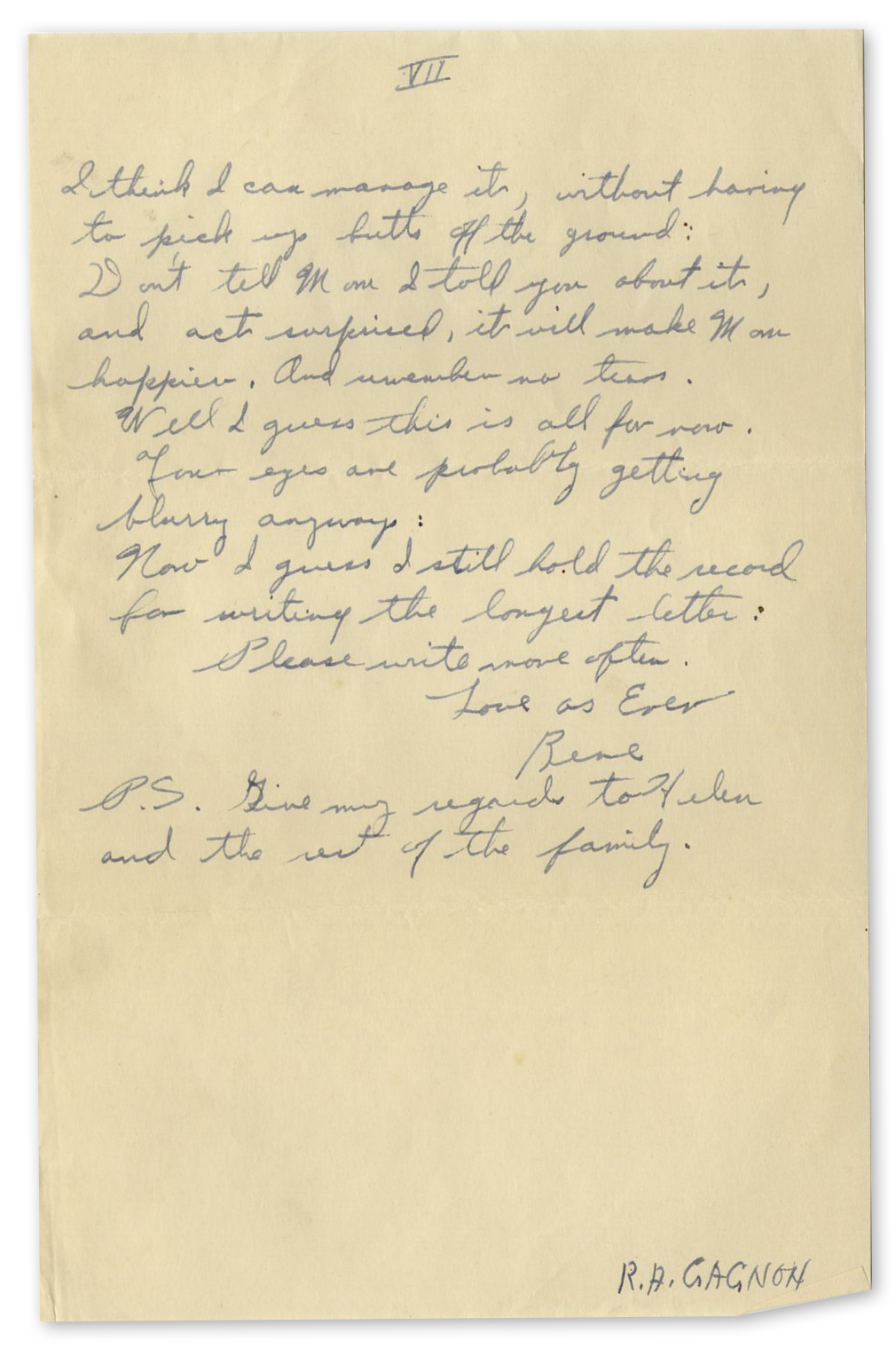 World War I & II Rene Gagnon Autograph Letter Signed 8-Times -- 2 Months Before Iwo Jima -- ''â€¦I'm - Image 3 of 9