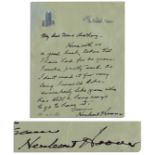 Presidential & Political Memorabilia & Autographs Rare Herbert Hoover Autograph Letter Signed -- ''