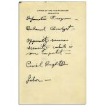 Presidential & Political Memorabilia & Autographs Richard Nixon Handwritten Notes Written During His