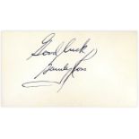Boxing Memorabilia Barney Ross Autograph -- World Champion Boxer Barney Ross autograph on a 5'' x