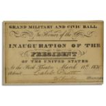 Presidential & Political Memorabilia & Autographs Ticket to Grand Military & Civic Ball From 1830 --