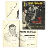 Football Memorabilia Vince Lombardi Signed Copy of ''Run to Daylight!'' -- With COA From PSA/DNA