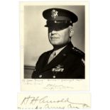 World War I & II Five-Star General Hap Arnold Signed 8.5'' x 11'' Photo -- Dedicated to WWII Air