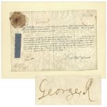 Royalty King George I Signed Appointment Concerning The Famous ''Regiment of Invalids'' -- From 1719
