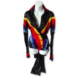 Rock n Roll & Pop Music Cher Owned & Worn Colorful ''Invest in The Original Voyage'' Blouse Colorful