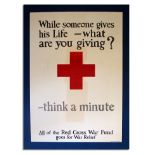 Art, Art Autographs, Comic Art & Photography WWI American Red Cross Poster --  ''what are you