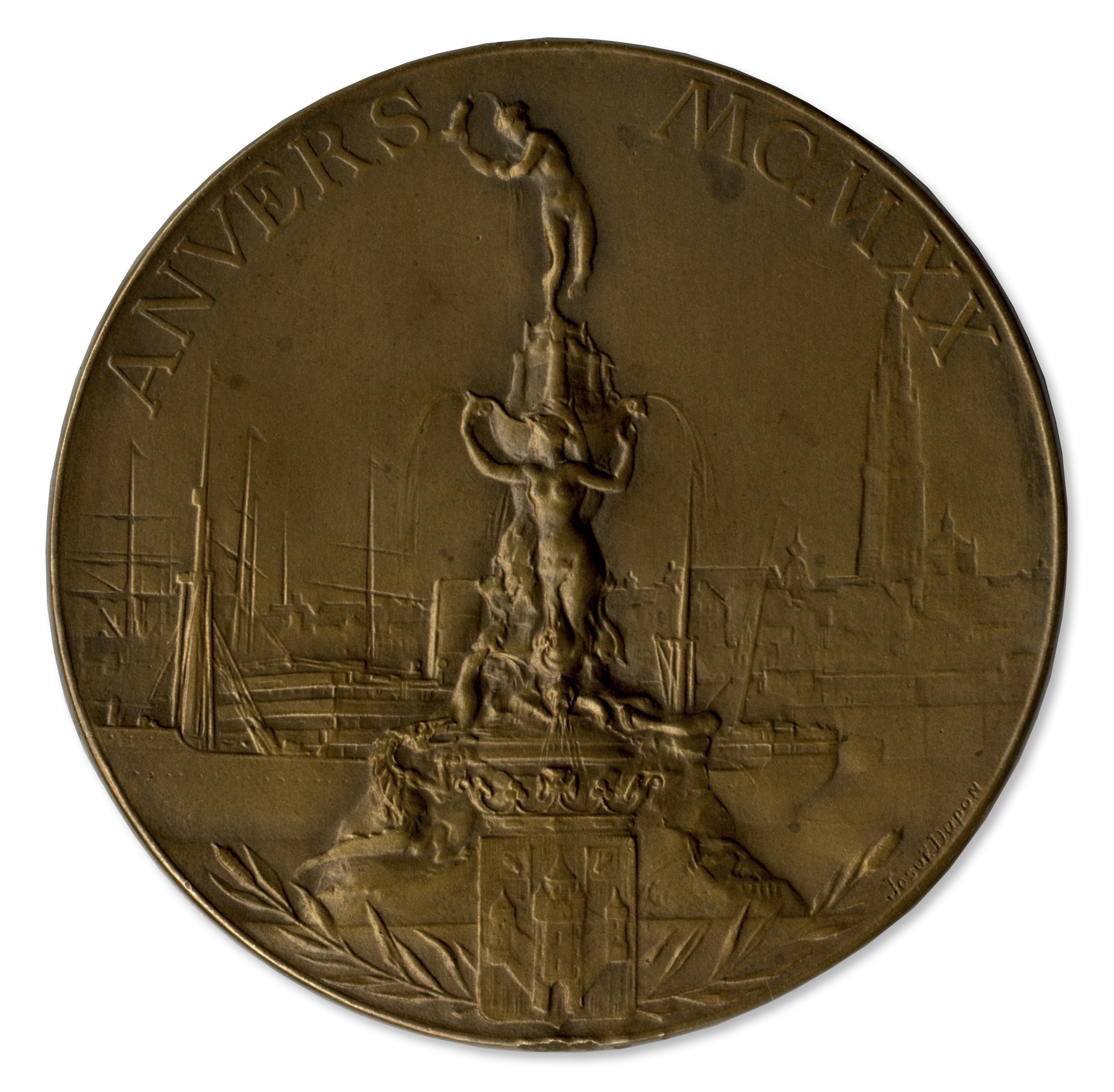 Olympics Memorabilia Bronze Olympic Medal From the 1920 Summer Olympics, Held in Antwerp, Belgium - Image 5 of 5