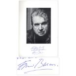 Art, Art Autographs, Comic Art & Photography Artist Francis Bacon Signed Book Page With His Photo --