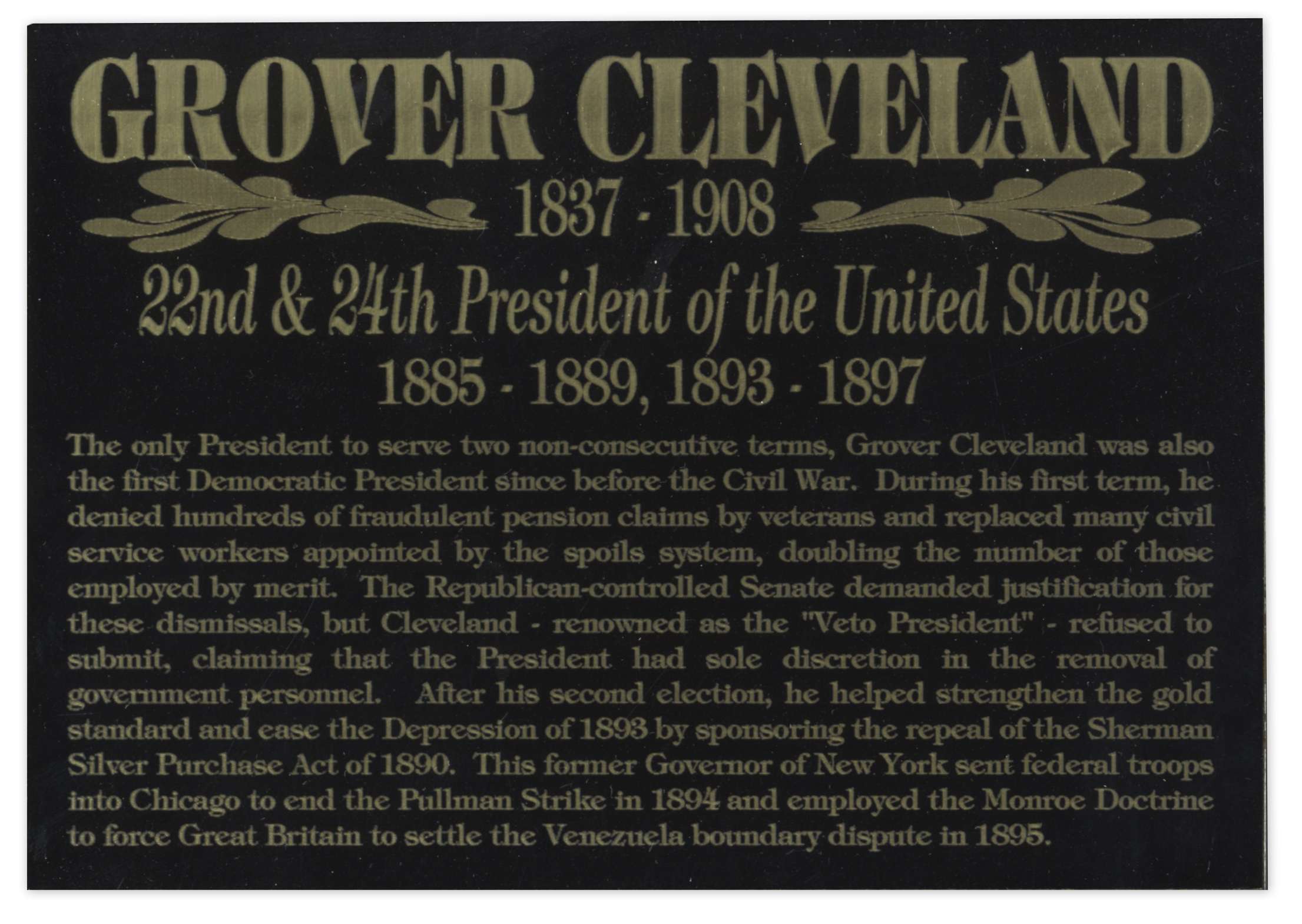 Grover Cleveland Signed Military Appointment as President Grover Cleveland military appointment - Image 3 of 3