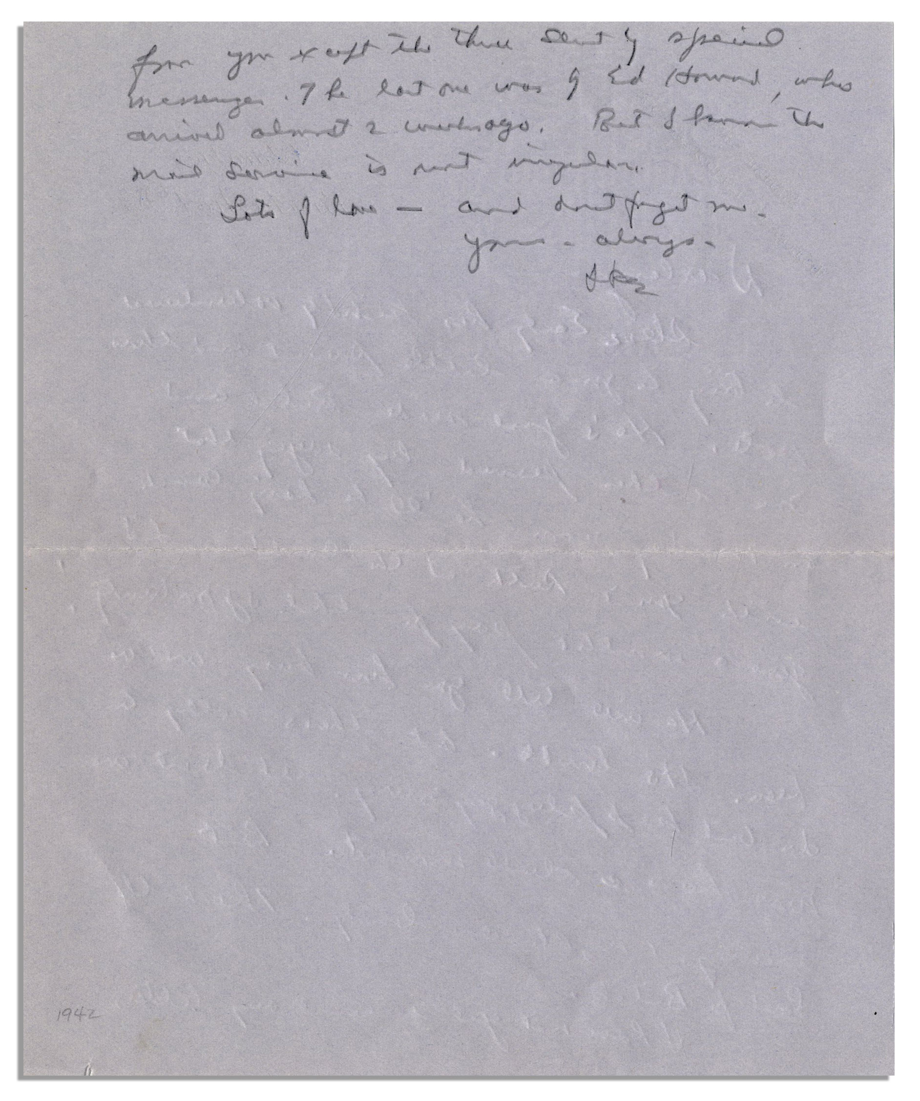 General Dwight Eisenhower WWII Autograph Letter Signed to His Wife, Mamie From London -- ''...we - Image 3 of 4