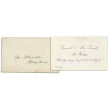 Ulysses S. Grant Dinner Invitation to Three Separate Dinners -- ''General & Mrs. Grant, At Home'' --