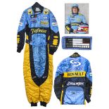 World Champion Fernando Alonso 2004 Renault Race-Suit Racing suit worn by Fernando Alonso in the