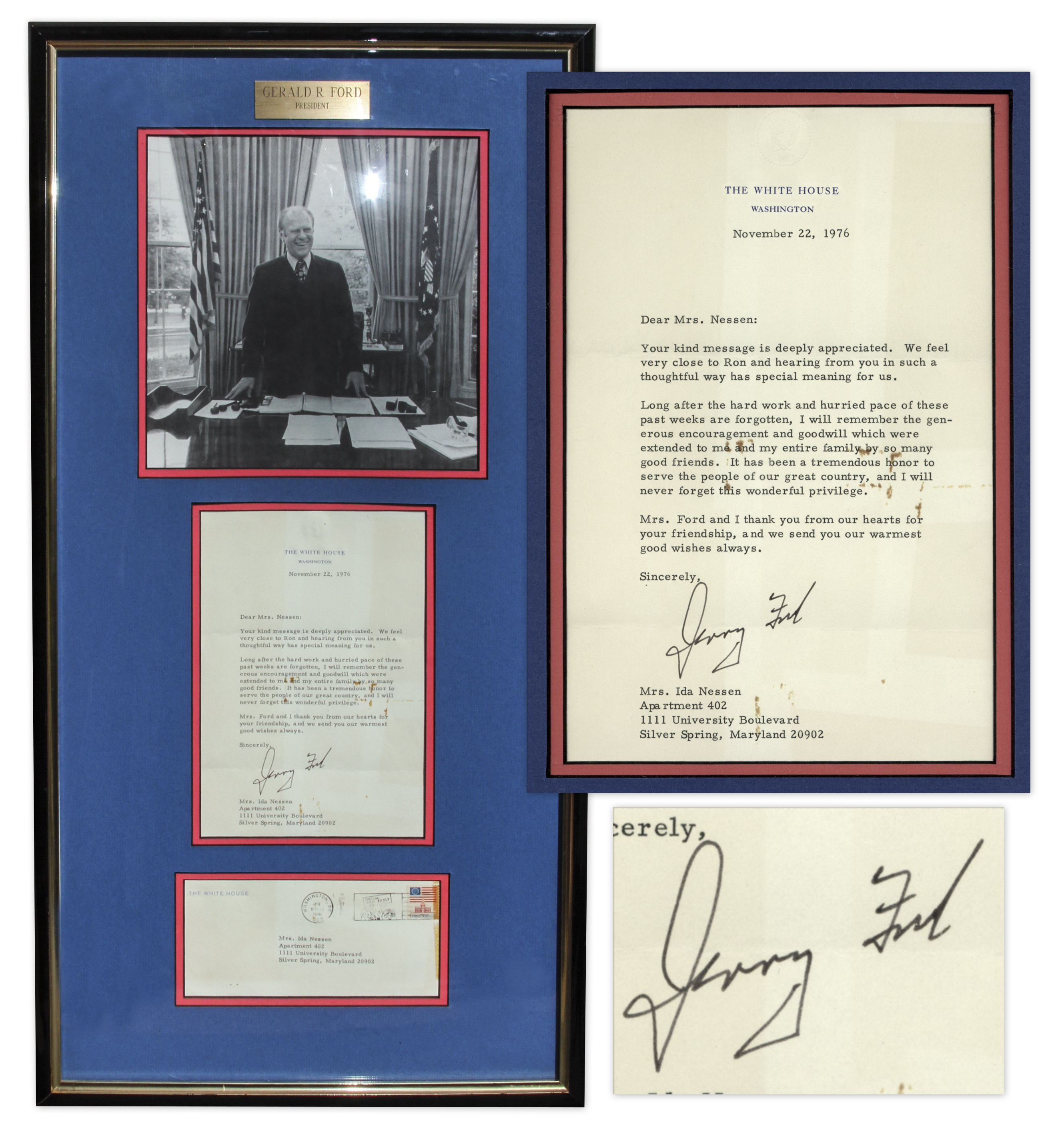 Gerald Ford Typed Letter Signed as President, Just After His Defeat in the 1976 Election -- ''...