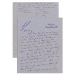 General Dwight Eisenhower WWII Autograph Letter Signed to His Wife, Mamie From London -- ''...we