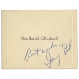 Gerald Ford Signature Gerald Ford slip inscribed, ''Best wishes / Jerry Ford''. Signature is
