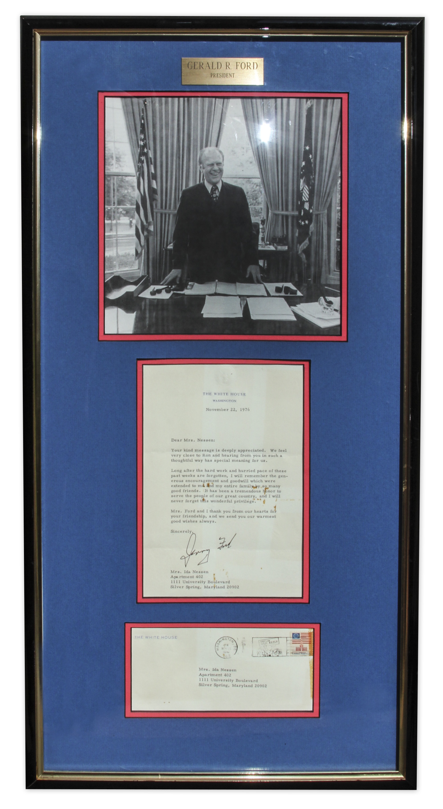 Gerald Ford Typed Letter Signed as President, Just After His Defeat in the 1976 Election -- ''... - Image 2 of 5