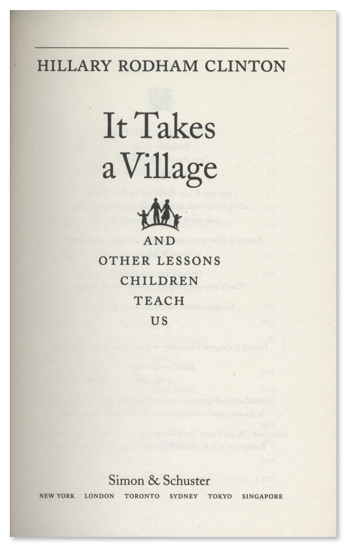 Hillary Clinton Signed ''It Takes a Village'' -- Near Fine Hillary Clinton signed copy of her - Image 3 of 3