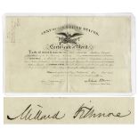 Millard Fillmore Military Document Signed as President Millard Fillmore military document signed