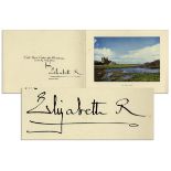 1957 Royal Christmas Card Signed by Queen Elizabeth, The Queen Mother Christmas card from Queen