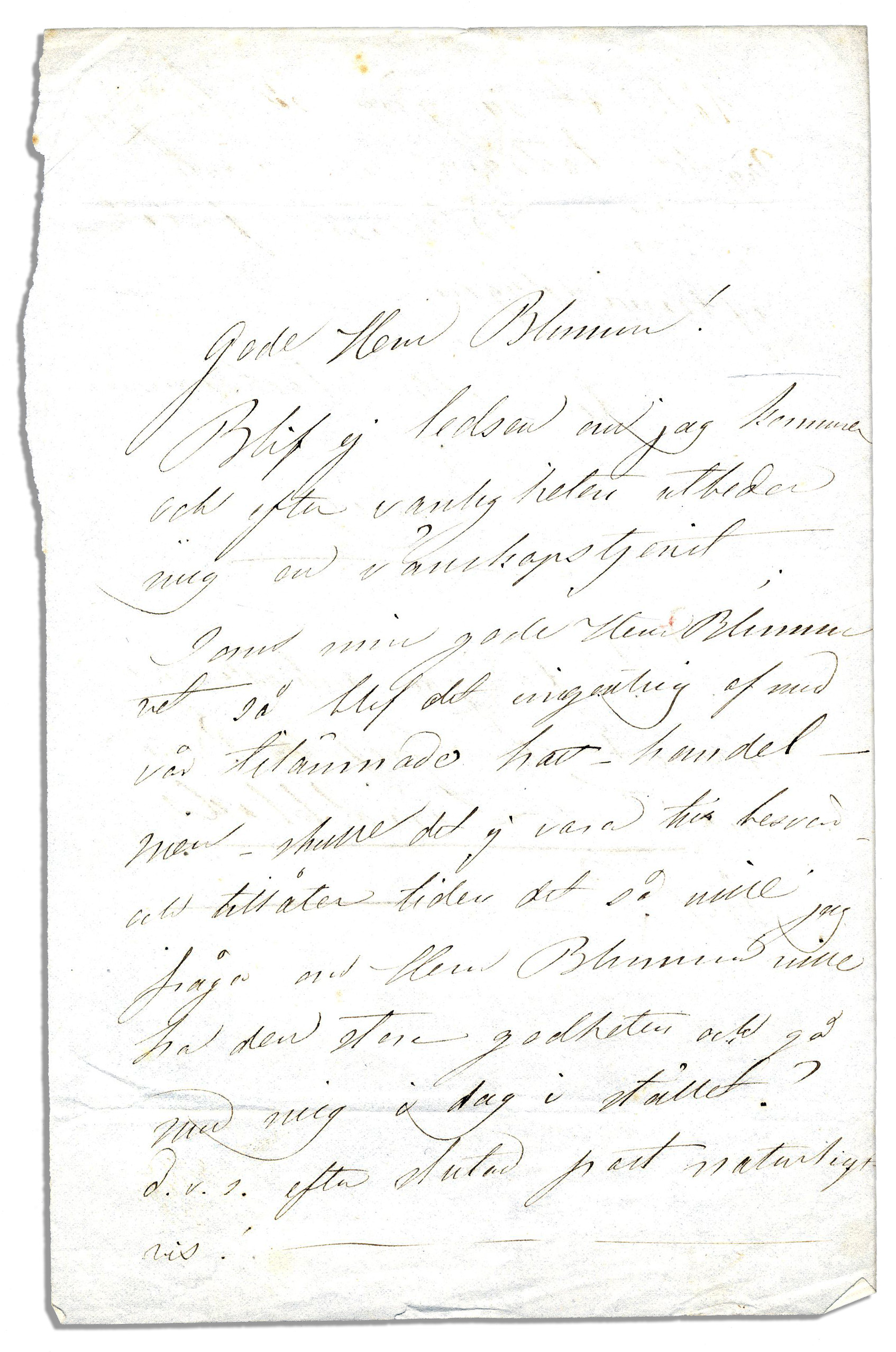 Jenny Lind ''Swedish Nightingale'' Autograph Letter Signed Autograph letter signed by Jenny Lind, - Image 2 of 3