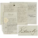 Queen Victoria Signed Document -- Signed Early in Her Reign in 1839 Document signed by Queen