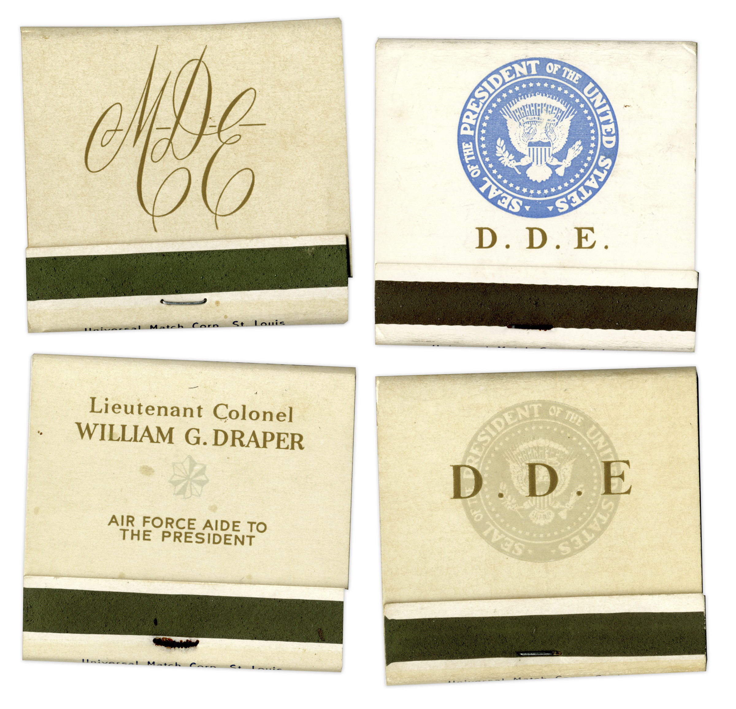 President Dwight D. Eisenhower Matchbooks Flown Aboard His Presidential Airplane Four fully intact - Image 2 of 4