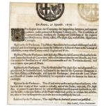 English Civil War Broadside Commanding The Burning of an ''Impious and Blasphemous'' Book &