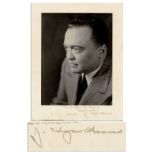 J. Edgar Hoover Signed Photo Display -- ''To Ralph W. Beards / Best wishes / 3.9. 50  J. Edgar