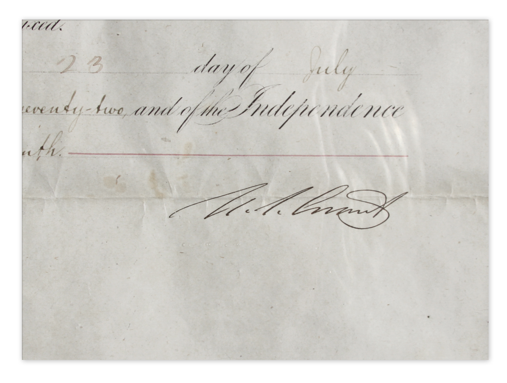 Ulysses S. Grant Document Signed as President Ulysses S. Grant document signed as President, - Image 4 of 6