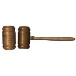 Presentation Gavel Made of Pine Wood From the White House & Hickory From Mount Vernon -- Circa