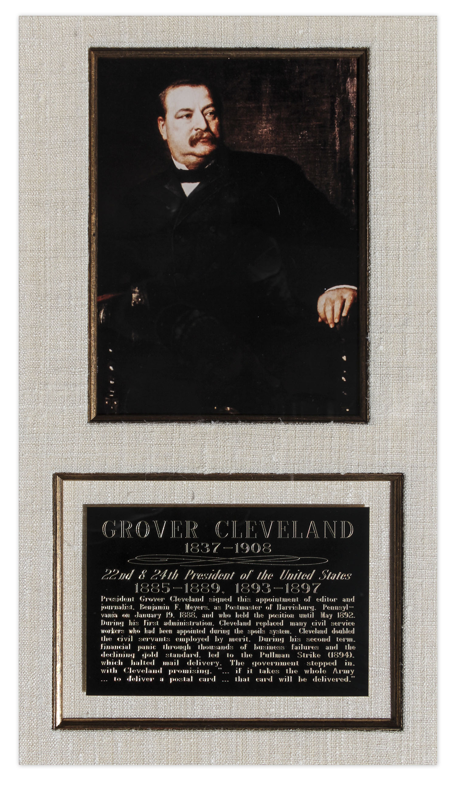 Grover Cleveland Document Signed as President Grover Cleveland document signed as President on 5 - Image 4 of 4