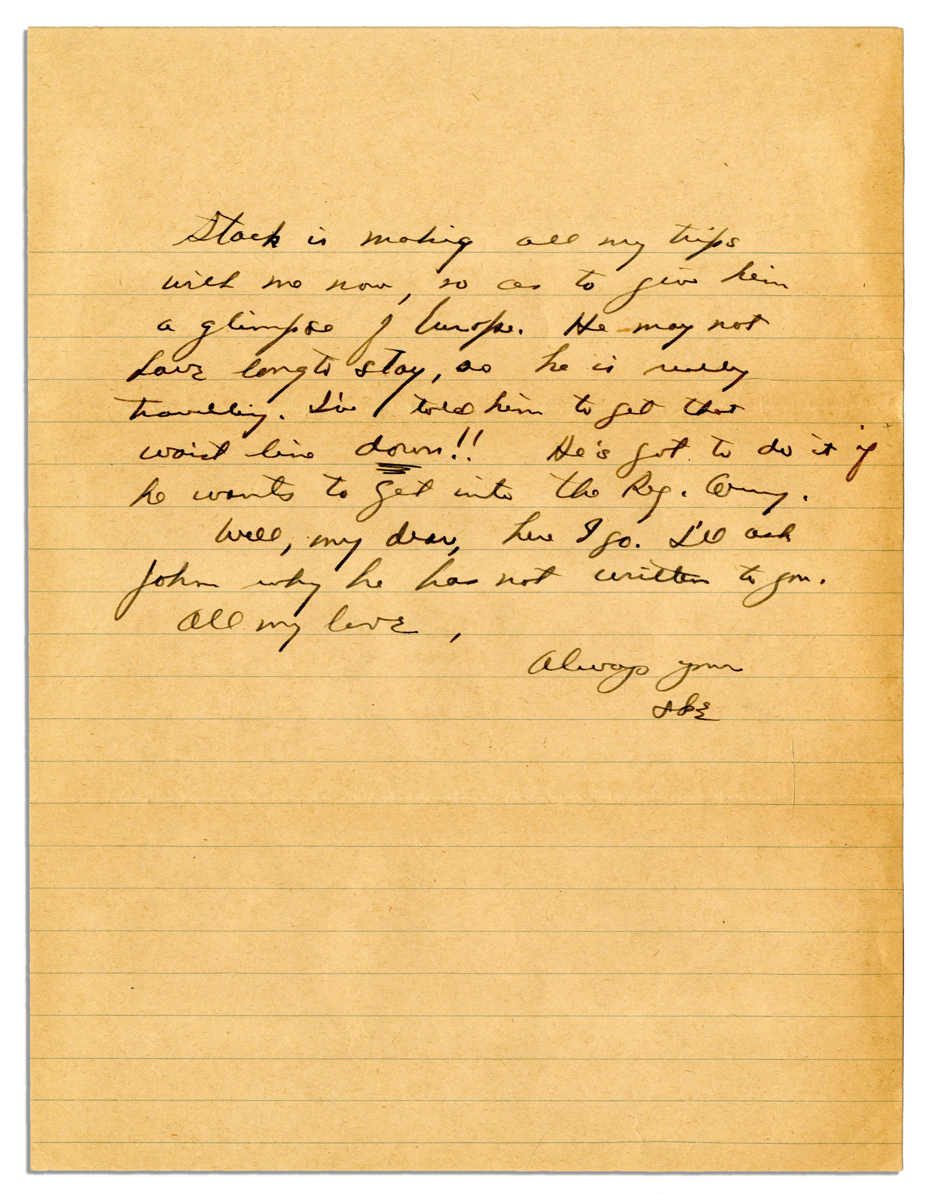 Dwight Eisenhower 1945 Autograph Letter Signed -- ''...A...parade of visitors...Just spent an hour - Image 3 of 3