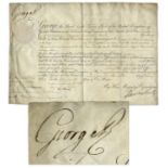 King George III Signed Military Commission From 1804 King George III signed military commission