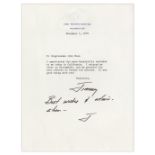 Jimmy Carter Typed Letter Signed & Autograph Note as President Jimmy Carter typed letter signed on 3