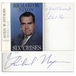 Richard Nixon Signed Copy of His Book ''Six Crises'' Richard Nixon signed ''Six Crises.''