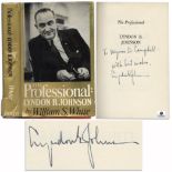 Lyndon B. Johnson ''The Professional'' Signed Lyndon B. Johnson signed and inscribed ''The