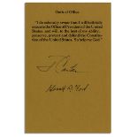 Oath of Office Souvenir Slip Signed by Jimmy Carter & Gerald Ford ''Oath of Office'' souvenir slip