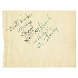 Hattie McDaniel signed album page. The ''Gone With the Wind'' actress signs ''Best Wishes Always /