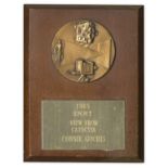 1965 Emmy award plaque for ''View from Catoctin'', which documents Lyndon B. Johnson's creation of